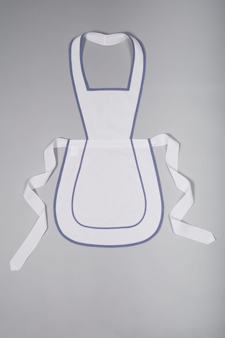 Grembiule sole quadretto blu