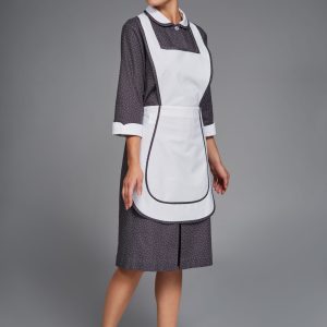 Iva pois grigio grembiule bianco