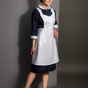 Ivana Navy Blue grembiule bianco