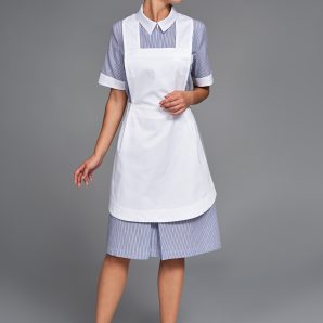 Monique riga blu nera donna grembiule