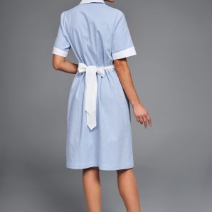 Monique rigato azzurro retro grembiule