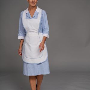 Nataly rigato azzurro con grembiule