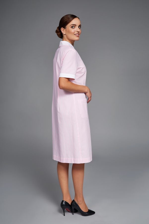 Vestito Iva riga rosa con profilo Vestito Iva riga rosa con profilo