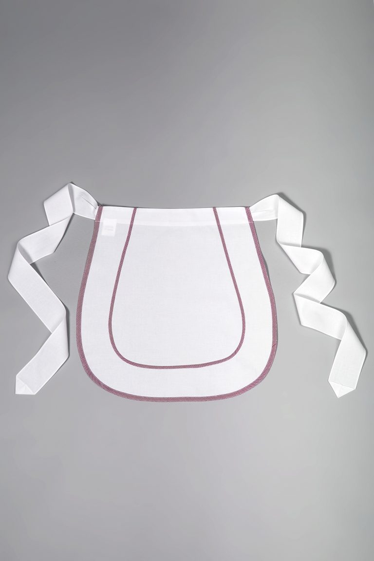 Grembiule Luna rigato bordeaux