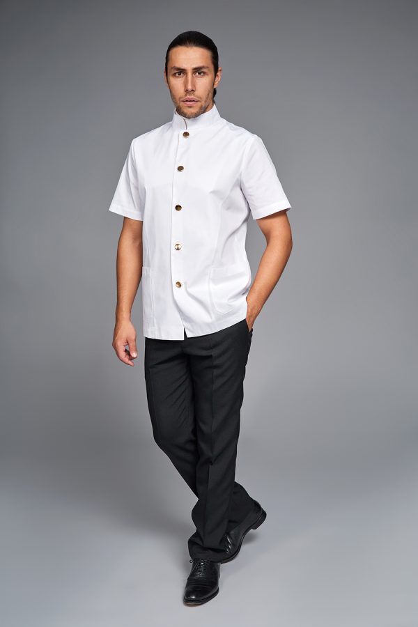 Greg white jacket man Greg white jacket man