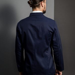 Nathan blue jacket back