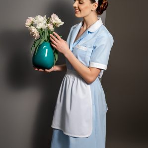 Jennifer light blue flowers