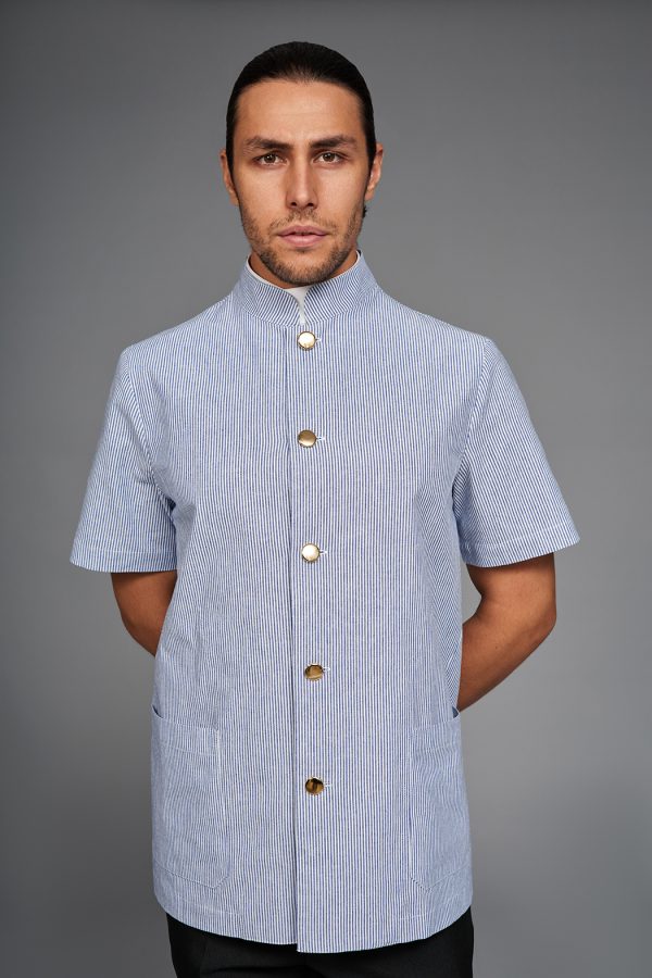 Giacca Greg rigato blu