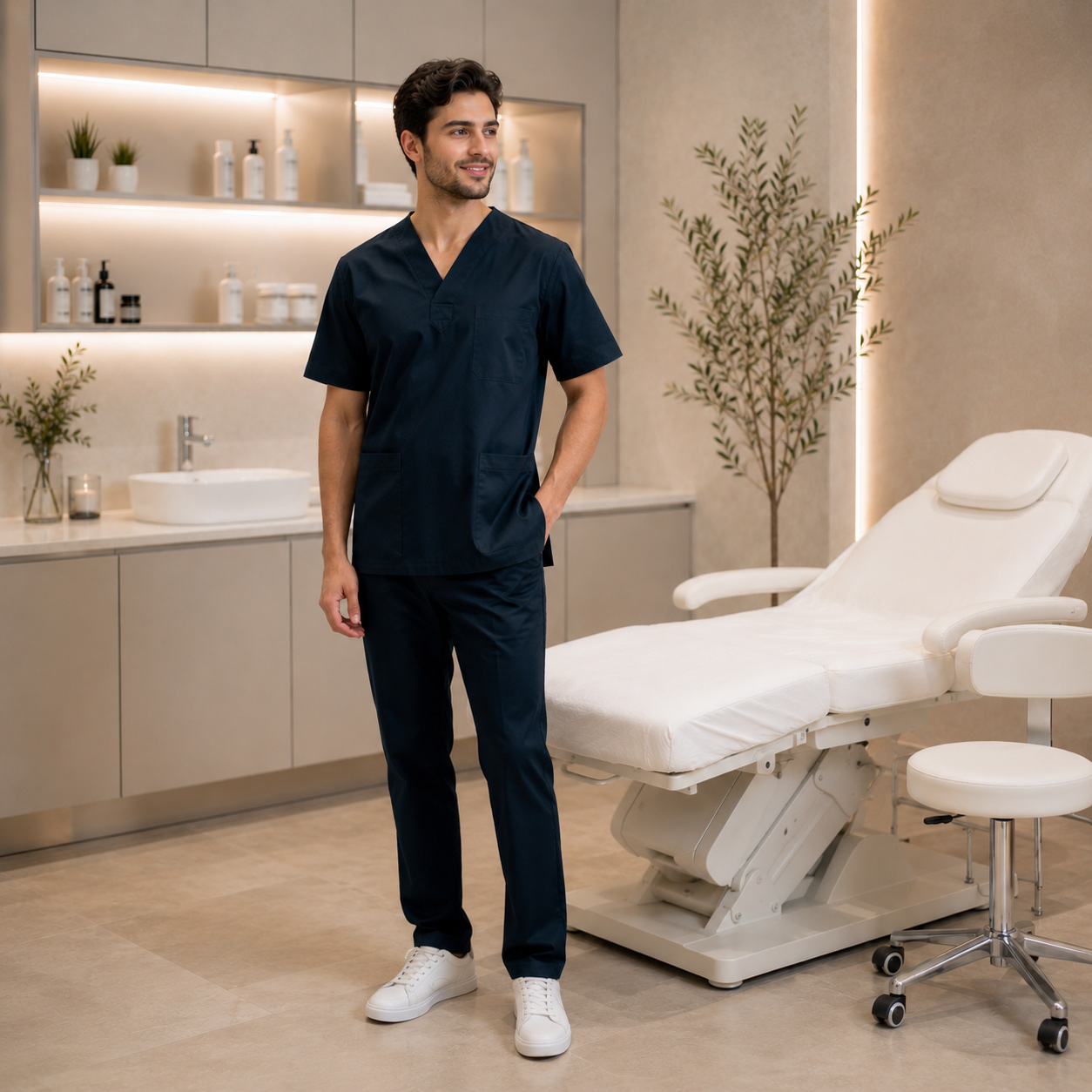 Medical spa man professional uniform