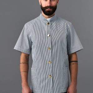Giacca Greg rigato nero 01