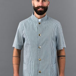 Giacca Greg rigato verde 01