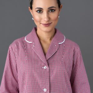 Vestito Antonia quadretto bordeaux 03