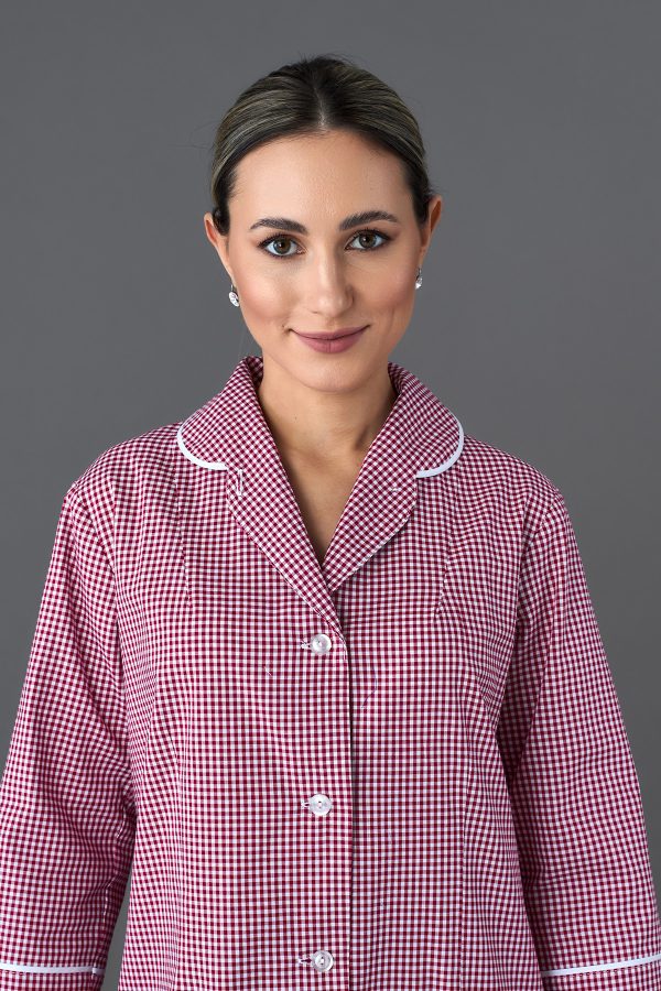 Vestito Antonia quadretto bordeaux 03 Vestito Antonia quadretto bordeaux 03