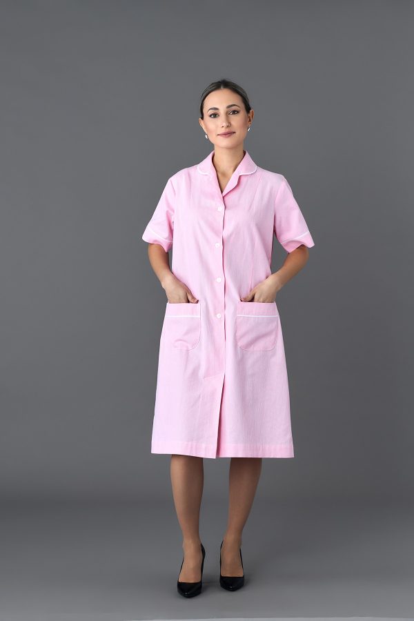 Vestito Antonia rigato rosa 02 1