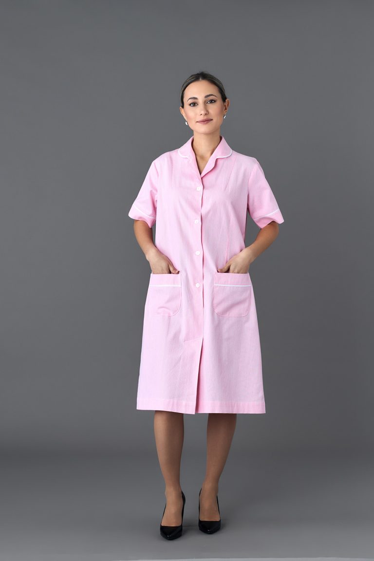 Vestito Antonia rigato rosa 02 1