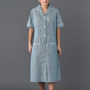 Vestito Antonia rigato verde 02