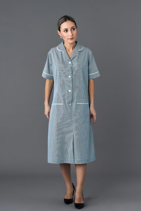 Vestito Antonia rigato verde 02