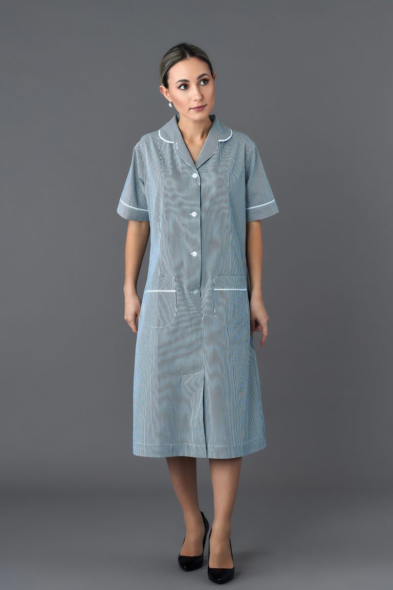 Vestito Antonia rigato verde 02