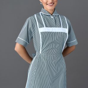 Vestito Antonia rigato verde 04