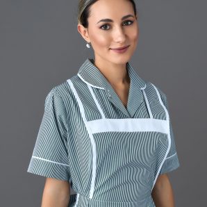Vestito Antonia rigato verde 05