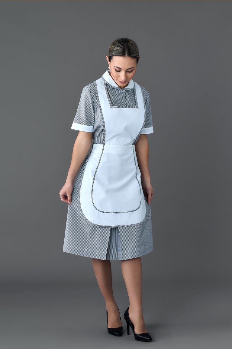 Vestito Iva rigato nero 01