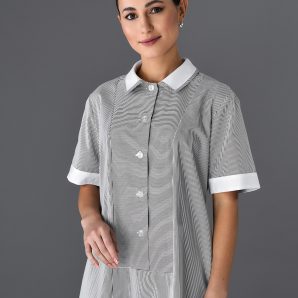 Vestito Jane rigato marrone 03