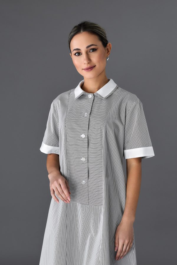 Vestito Jane rigato marrone 03 Vestito Jane rigato marrone 03
