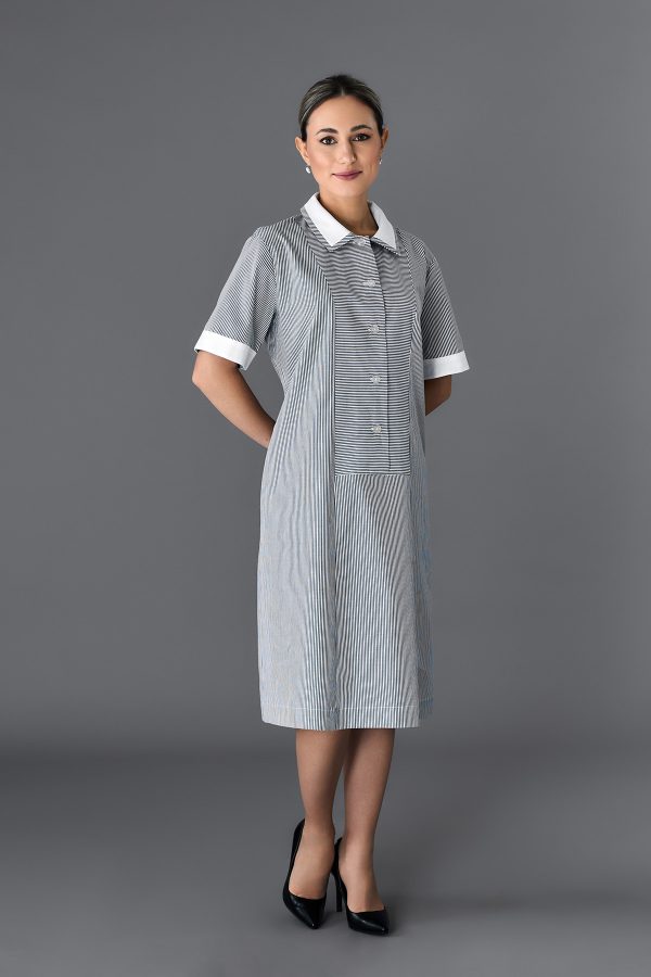 Vestito Jane rigato marrone 04 Vestito Jane rigato marrone 04